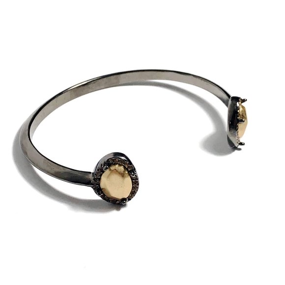 House of Harlow 1960 Rif Pebble Cuff in Gunmetal - Picture 5 of 5